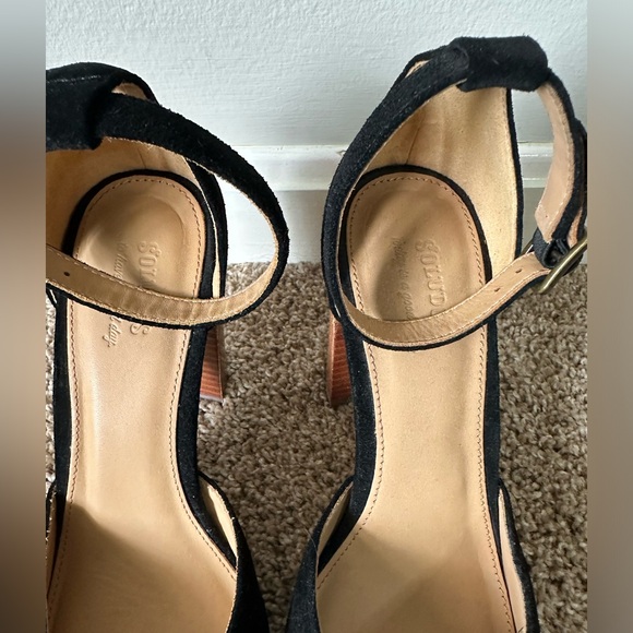 Soludos Collette Heels in Black Suede Size 8 - Picture 6 of 12